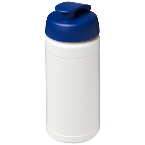 Bidon de sport Baseline personnalisable 500 ml Blanc / Bleu